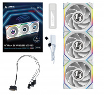 Lian Li UNI FAN REVERSE SL WIRELESS LCD 3x120mm Beyaz Kasa Fanı (G99.12RSLLCD1W3W.00)
